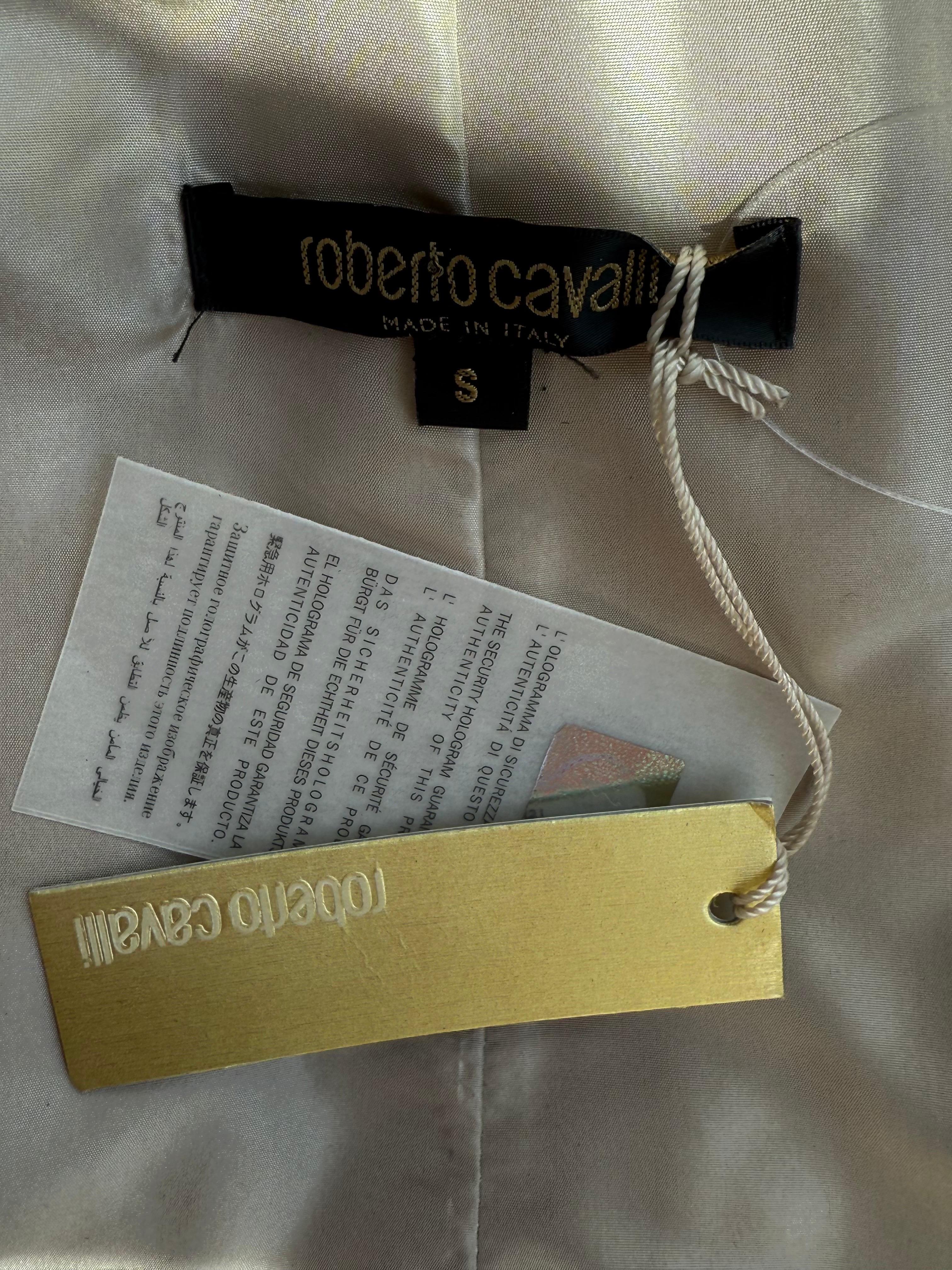 Roberto Cavalli A/I 2002 Passerella Non Indossato Colletto Completo Cerniera Maglia Pelliccia in vendita 14
