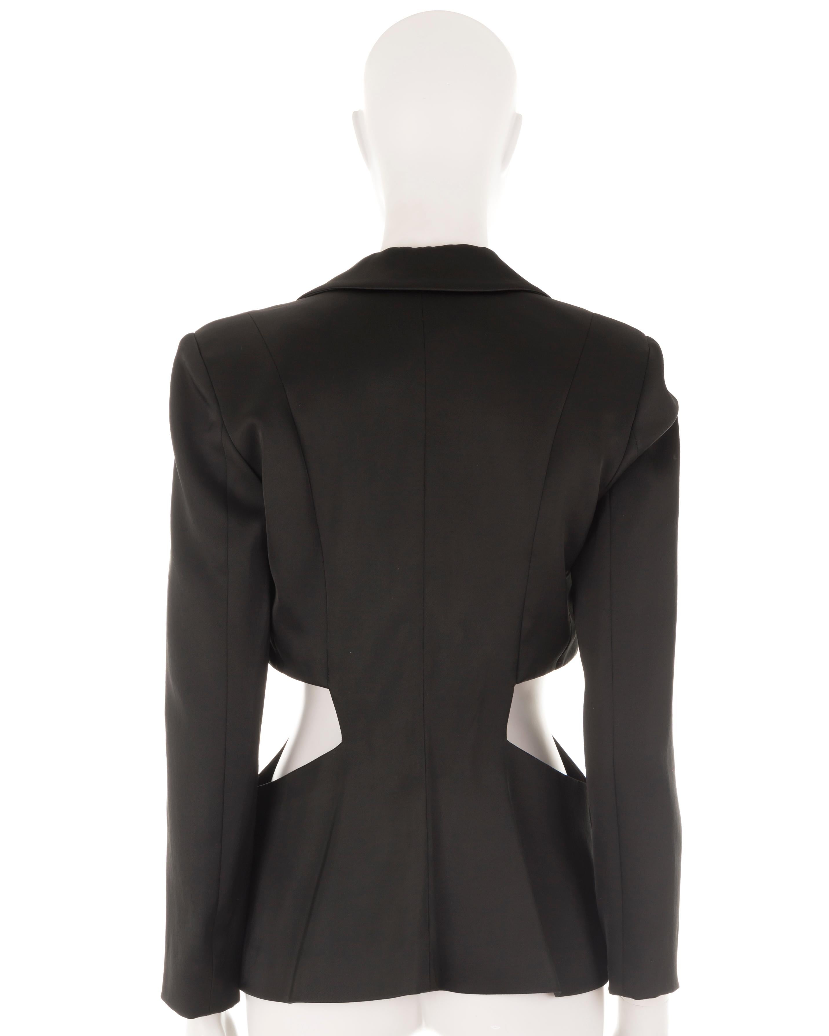 Roberto Cavalli F/W 2003 black cut-out blazer In Excellent Condition For Sale In Rome, IT