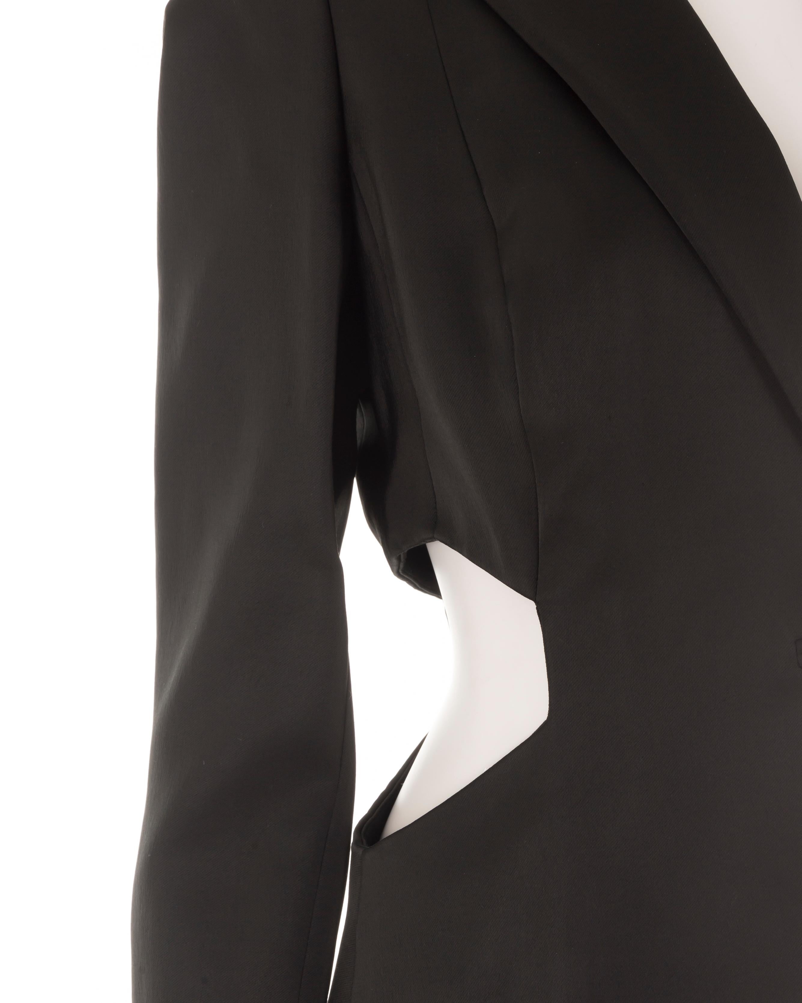 Roberto Cavalli blazer noir à découpes, automne-hiver 2003 en vente 2