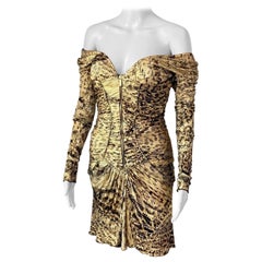 Roberto Cavalli - A/I 2003 - Abito in passerella con bustier scollato e cerniera increspata in metallo