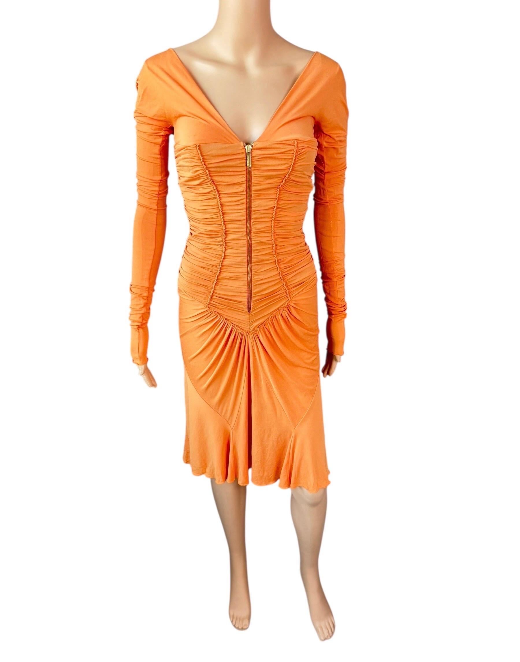 Roberto Cavalli - A/I 2003 - Vestito con cerniera e scollo increspato, con cerniera e scollo increspato in vendita 5