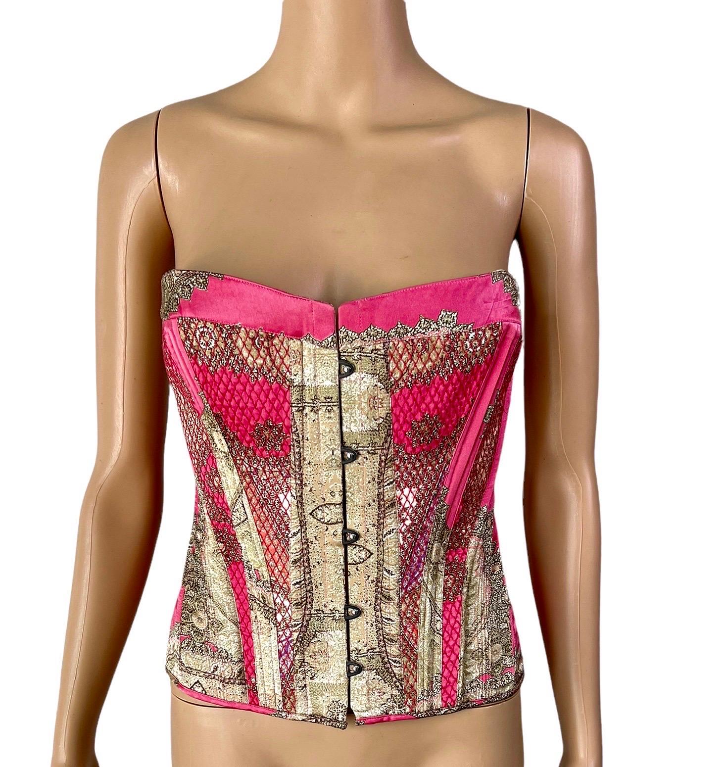Roberto Cavalli F/W 2004 Bustier Corset Top In Good Condition For Sale In Naples, FL