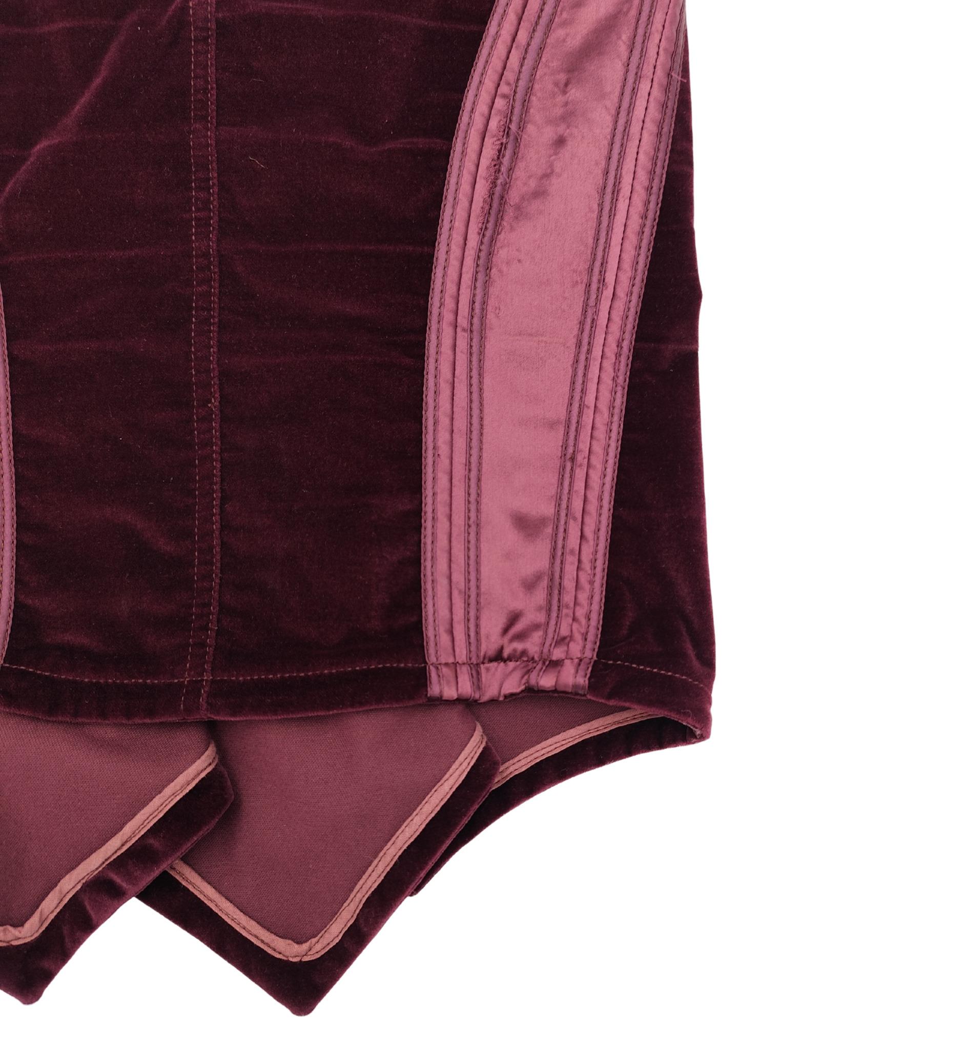 Roberto Cavalli F/W 2004 purple velvet jacket and skirt set For Sale 6