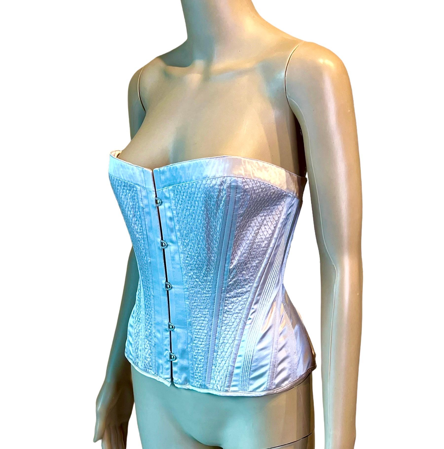 Roberto Cavalli F/W 2004 Runway Bustier Corset Lace Up Silk Top 

Look 40 from the Fall 2004 Collection.