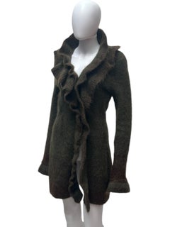 Roberto Cavalli F/W 2005 Knitted Tulle Wool Coat