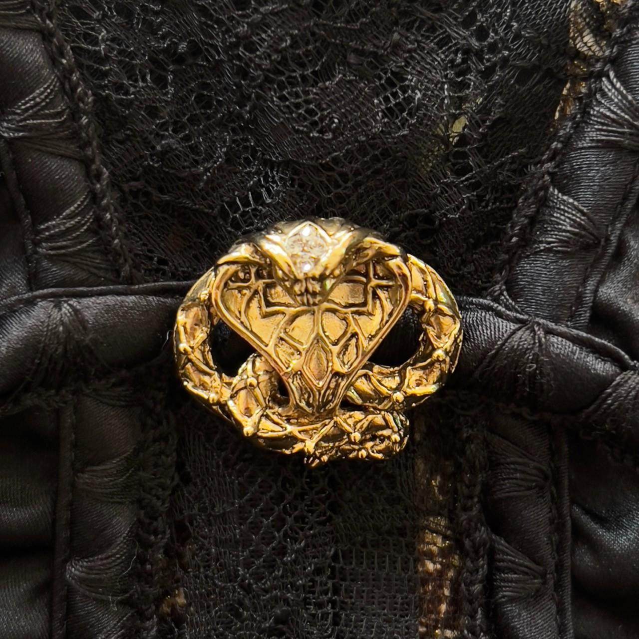 Roberto Cavalli F/W 2006 Vestido Bodycon Floral de Seda Negra en Nuevo estado para la venta en PARIS, FR