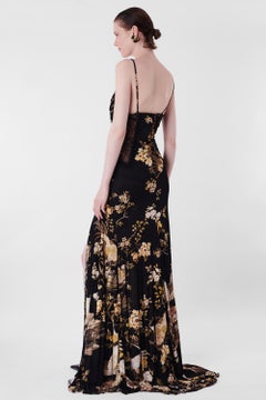 Roberto Cavalli F/W 2006 Floral Lace Gown
