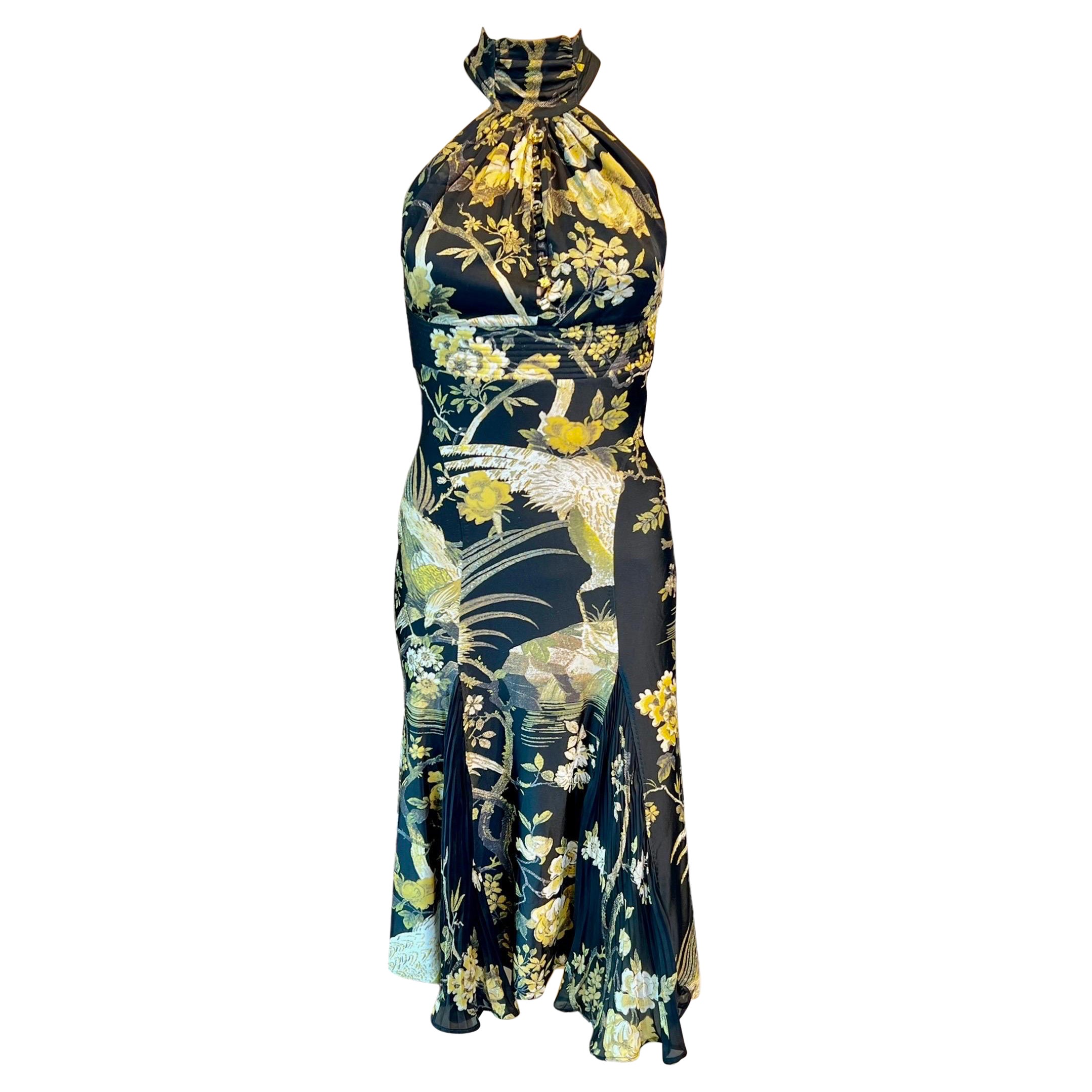 Roberto Cavalli A/I 2006 - Vestito midi con stampa floreale