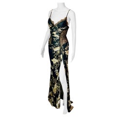 Roberto Cavalli H/W 2006 Ungetragenes Bustier mit durchsichtigen Spitzeneinsätzen und Blumenmuster