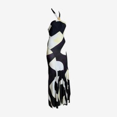 Roberto Cavalli F/W 2007 Abstract Print Halter Gown