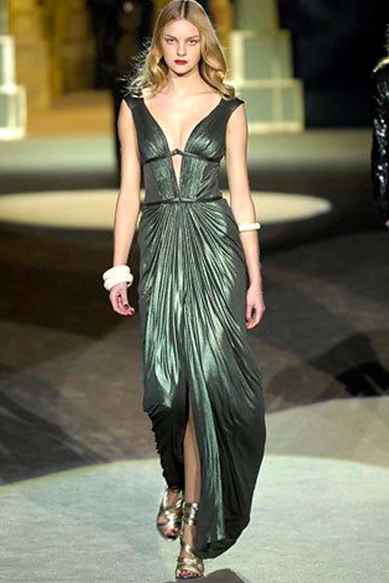 Roberto Cavalli F/W 2007 Copper Metallic Gown 2