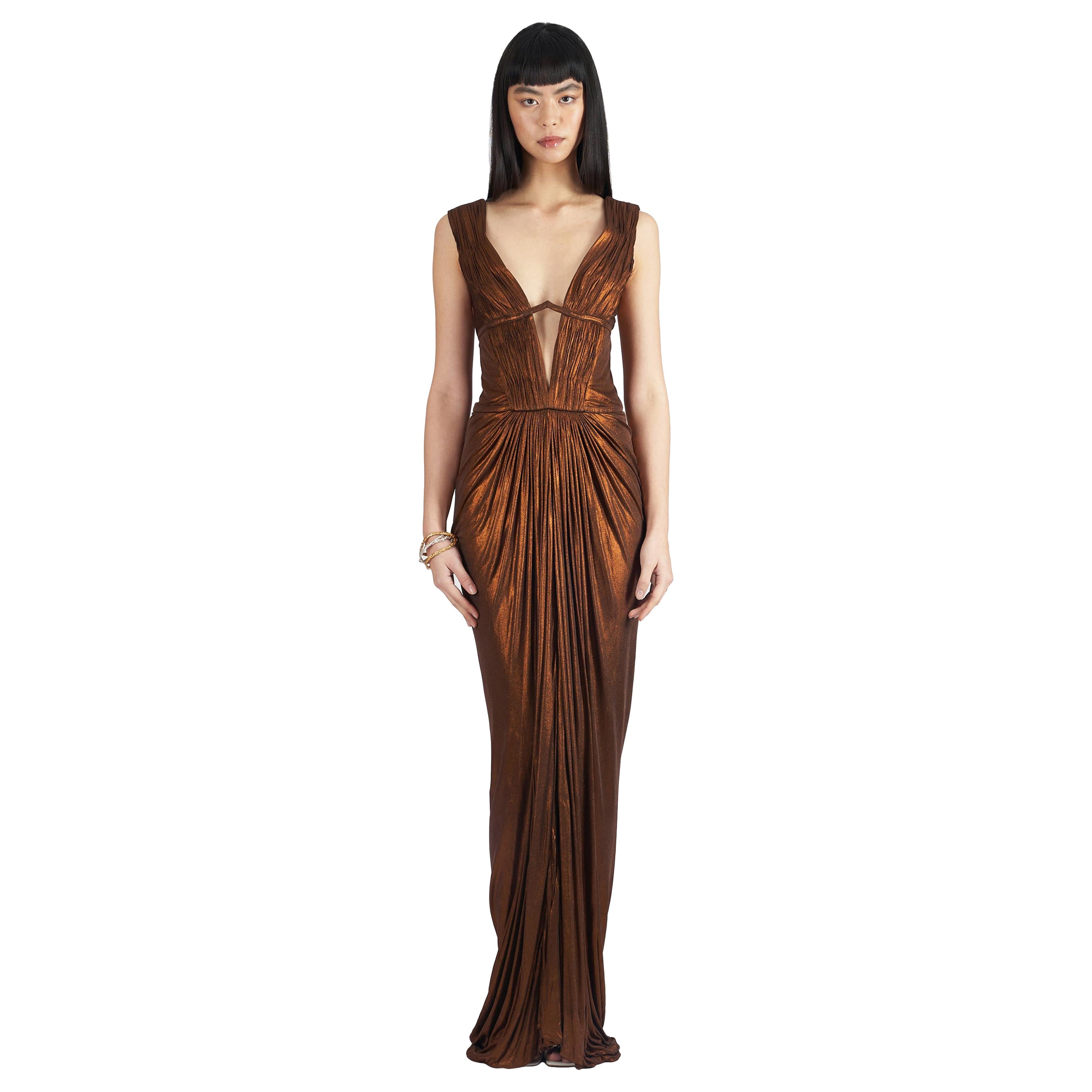 Roberto Cavalli F/W 2007 Copper Metallic Gown
