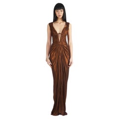 Roberto Cavalli H/W 2007 Kupfer Metallic-Kleid
