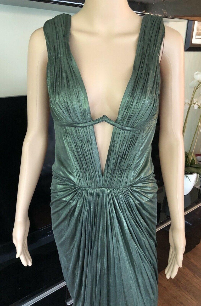 Roberto Cavalli Silk Metallic Open Back Gown by Roberto Cavalli main image 0