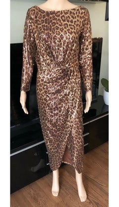 Roberto Cavalli F/W 2007 Runway Sequin Embellished Open Back Evening Dress Gown