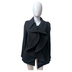 Roberto Cavalli F/W 2009 Chiffon Black Jacket with Gold Buttons