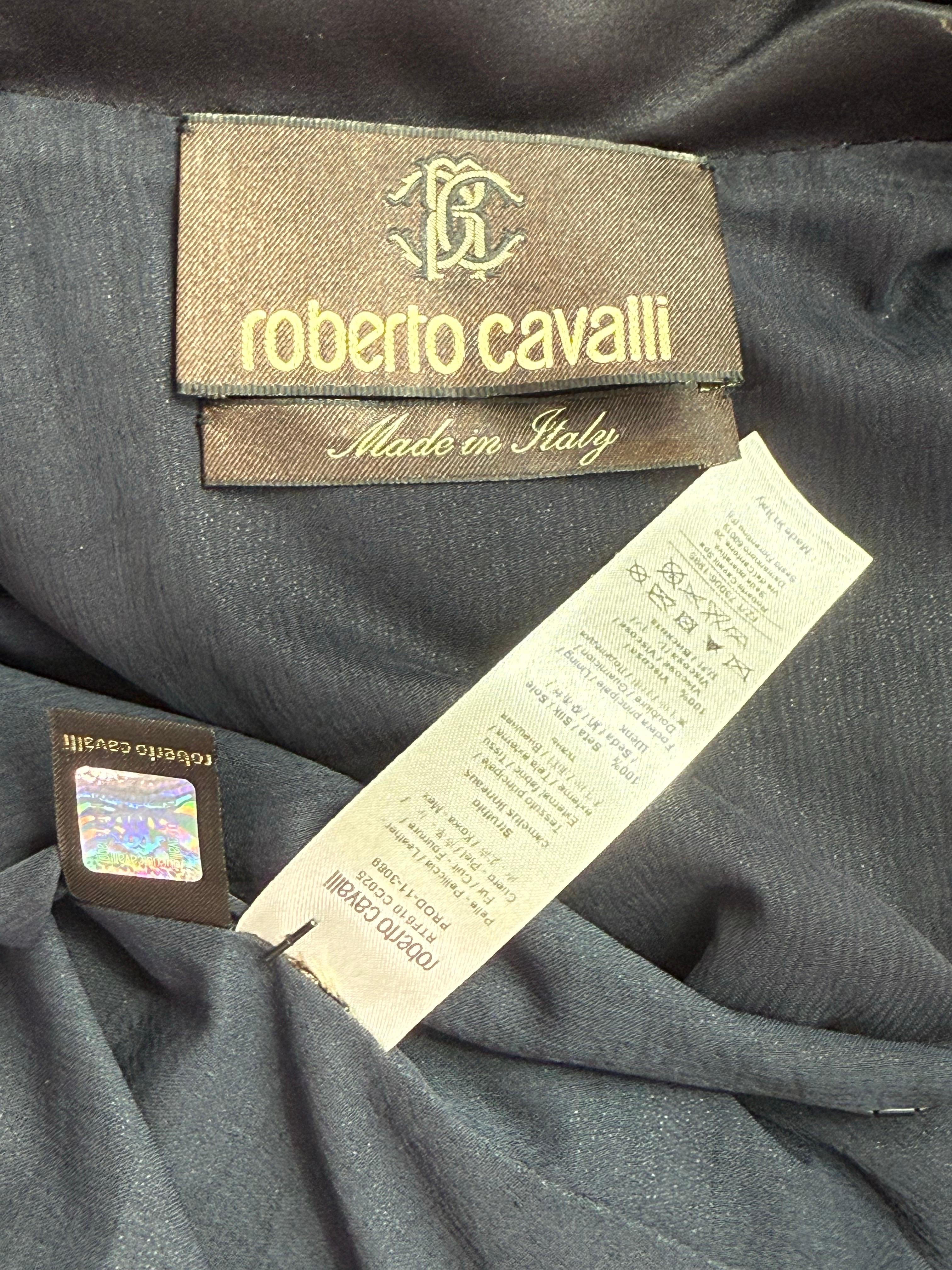 Roberto Cavalli F/W 2011 Embellished Ostrich Feather Fur Top Vest Jacket in vendita 9