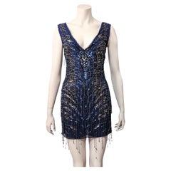 Roberto Cavalli F/W2002 Beaded Mini Dress