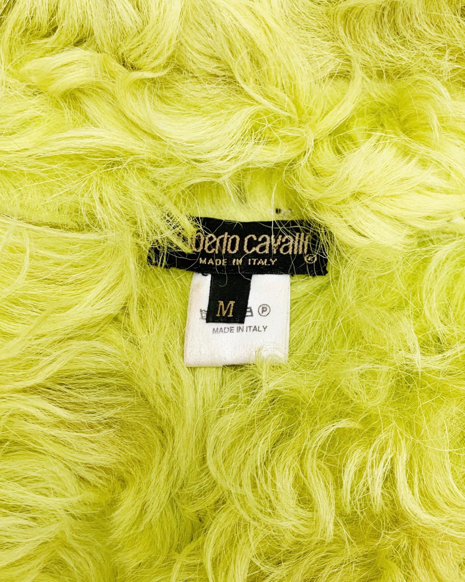 Yellow Roberto Cavalli Fall 1999 Shearling Coat