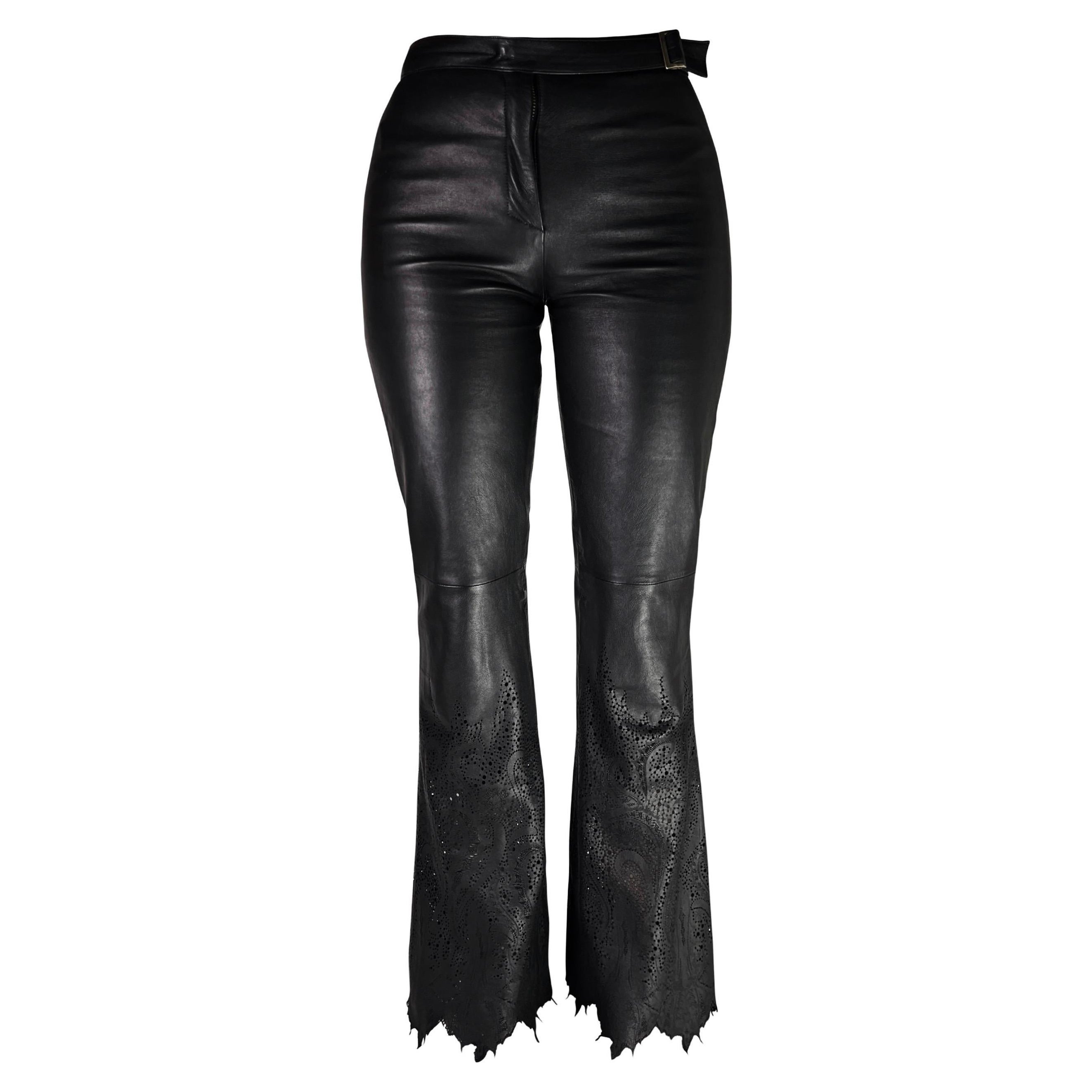 Roberto Cavalli Fall 2001 Leather Pants