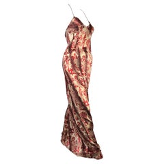 Vestido de seda Roberto Cavalli Otoño 2001