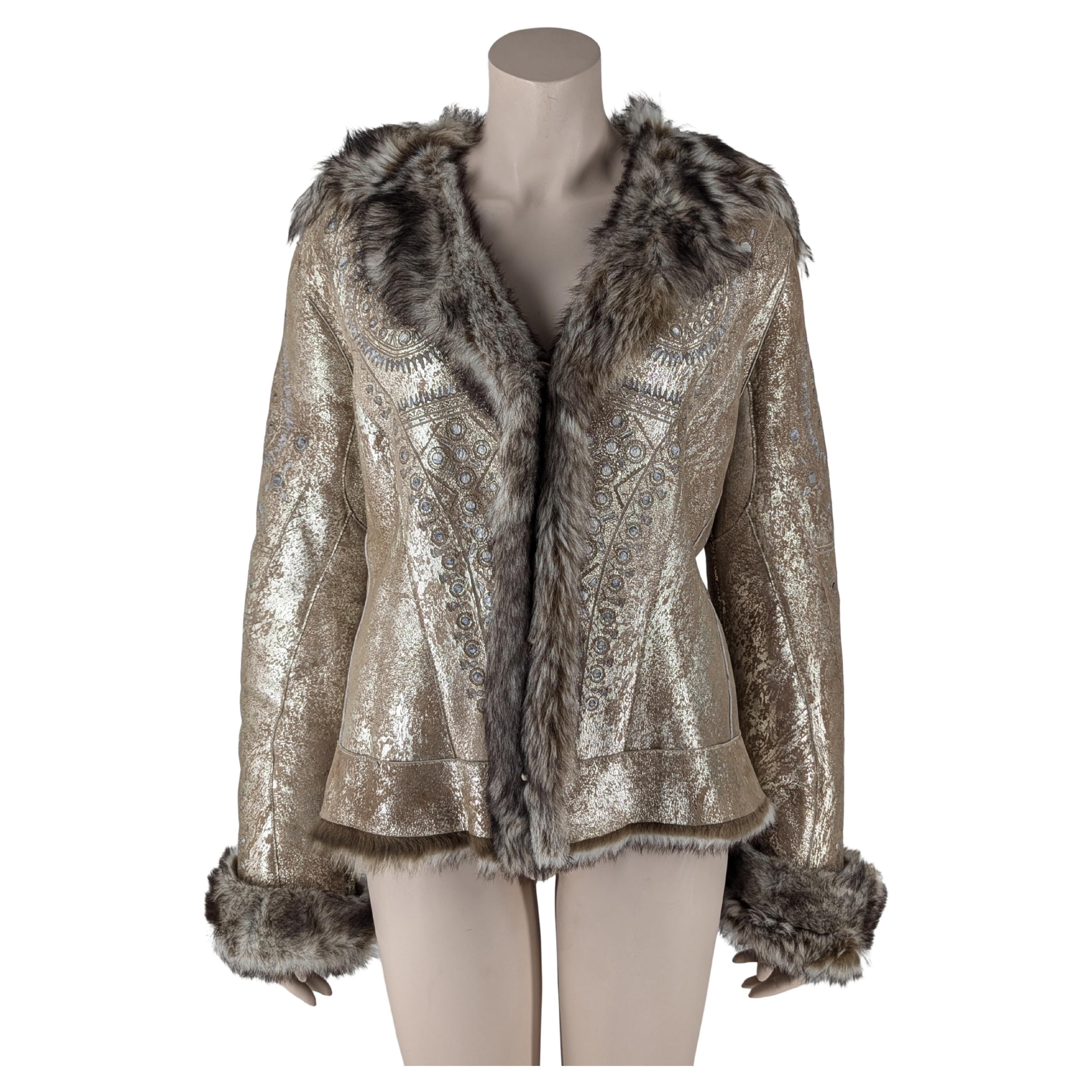 Roberto Cavalli Autunno 2006 Pelliccia impreziosita d'oro