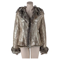 Roberto Cavalli Herbst 2006 Pelzverziert mit Goldverzierung