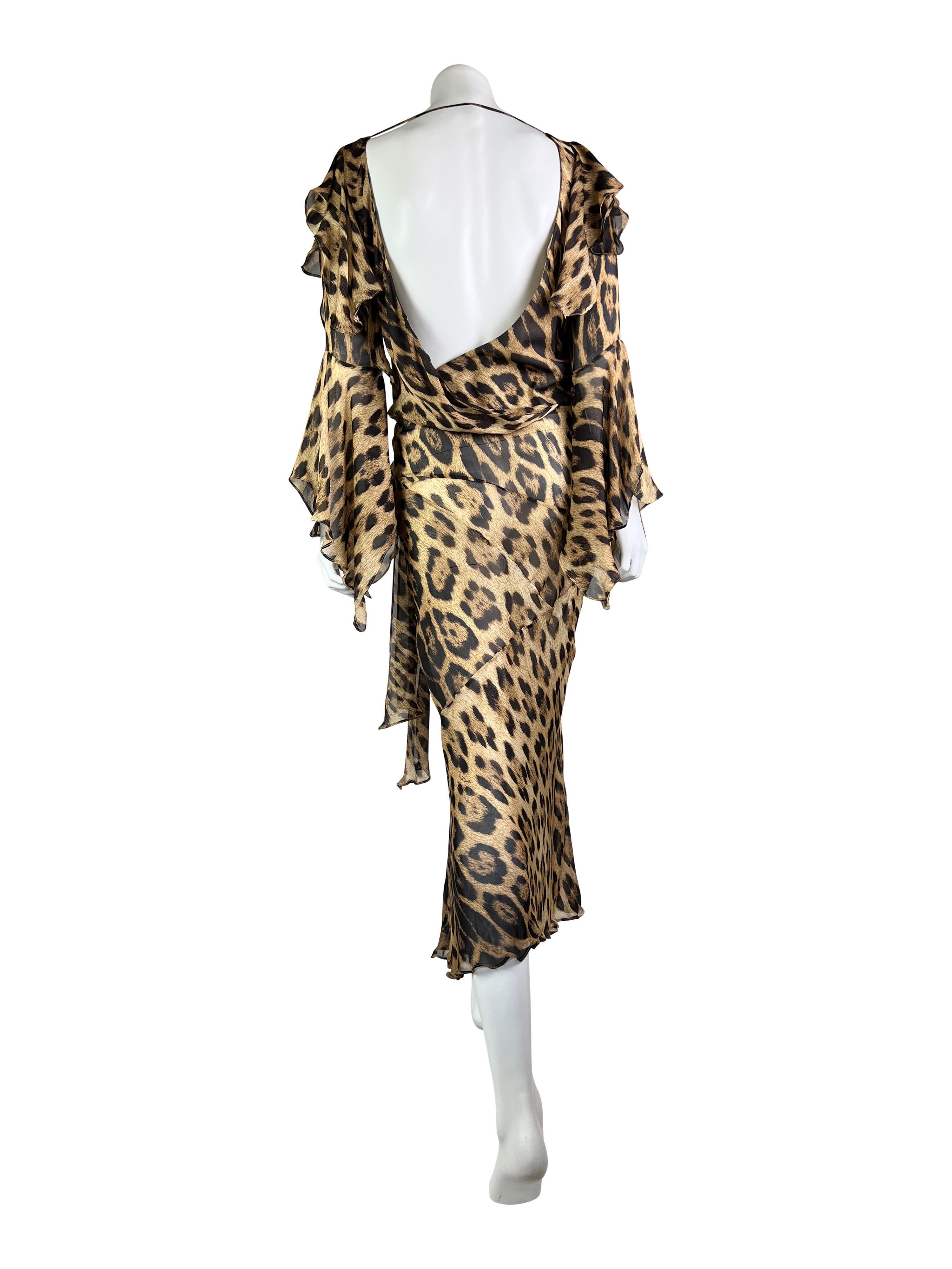 Vestido de seda Roberto Cavalli Otoño 2006 en Excelente Estado en Prague, CZ