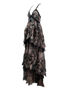 Roberto Cavalli Fall 2012 Look 40 Long printed dress