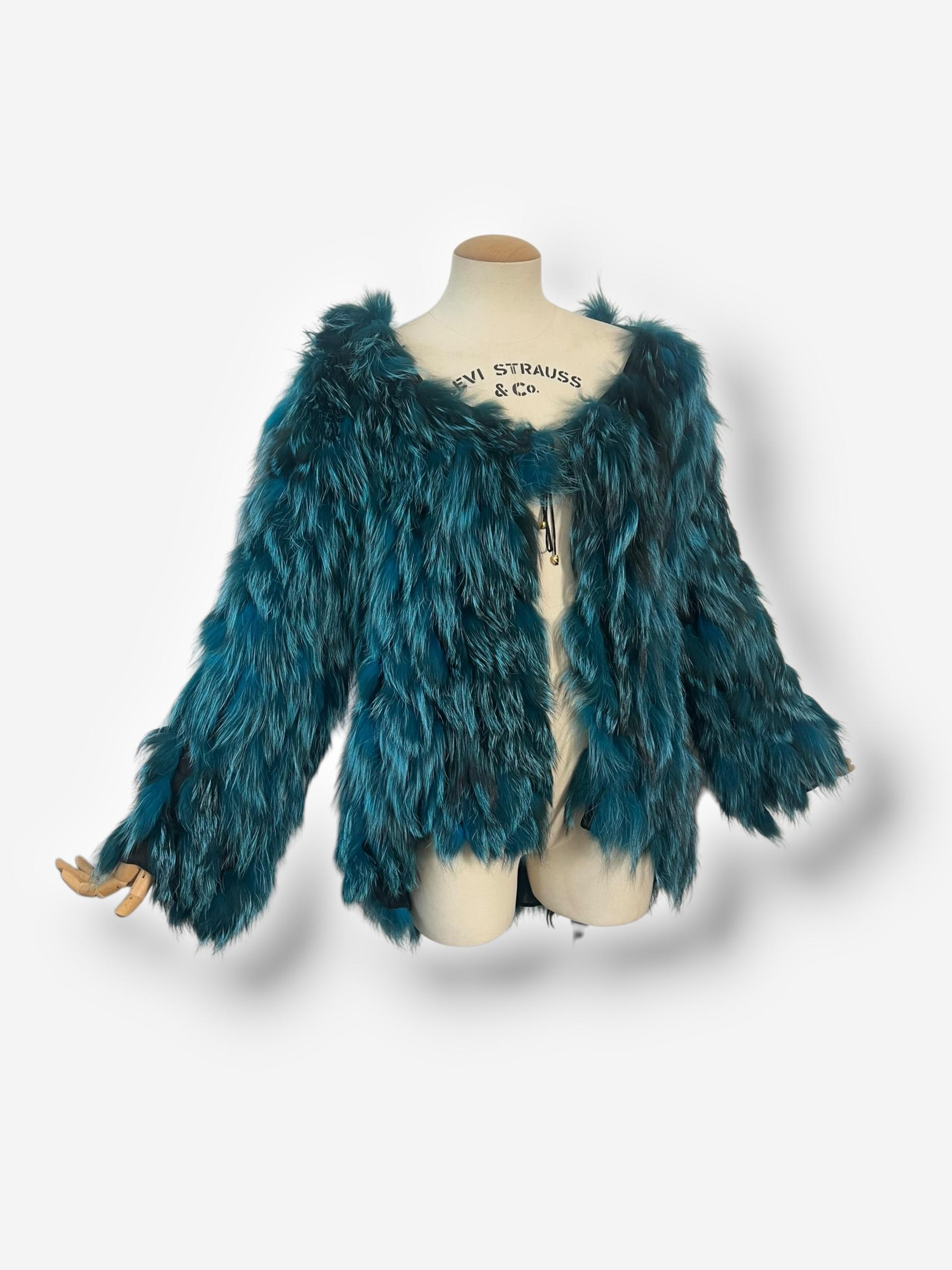 Roberto Cavalli Fall/Winter 2000 Runway Fox Fur Coat In Good Condition For Sale In CAPELLE AAN DEN IJSSEL, ZH