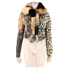 Roberto Cavalli Fall / Winter 2001 Denim Printed Fur Jacket