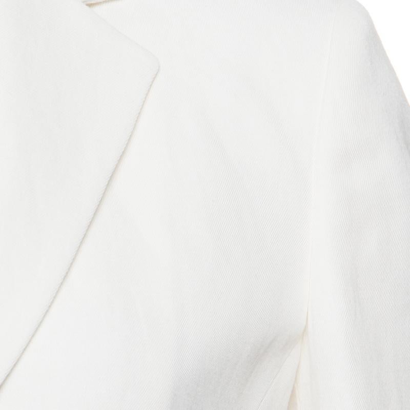 Gray Roberto Cavalli Firenze Off White Tailored Blazer M