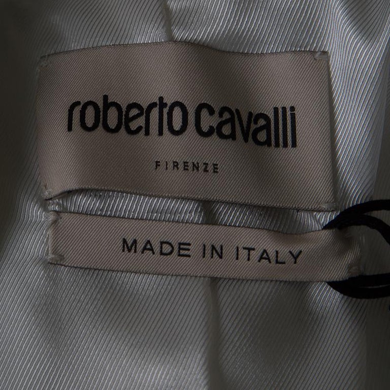 Roberto Cavalli Firenze Off White Tailored Blazer M For Sale at 1stDibs