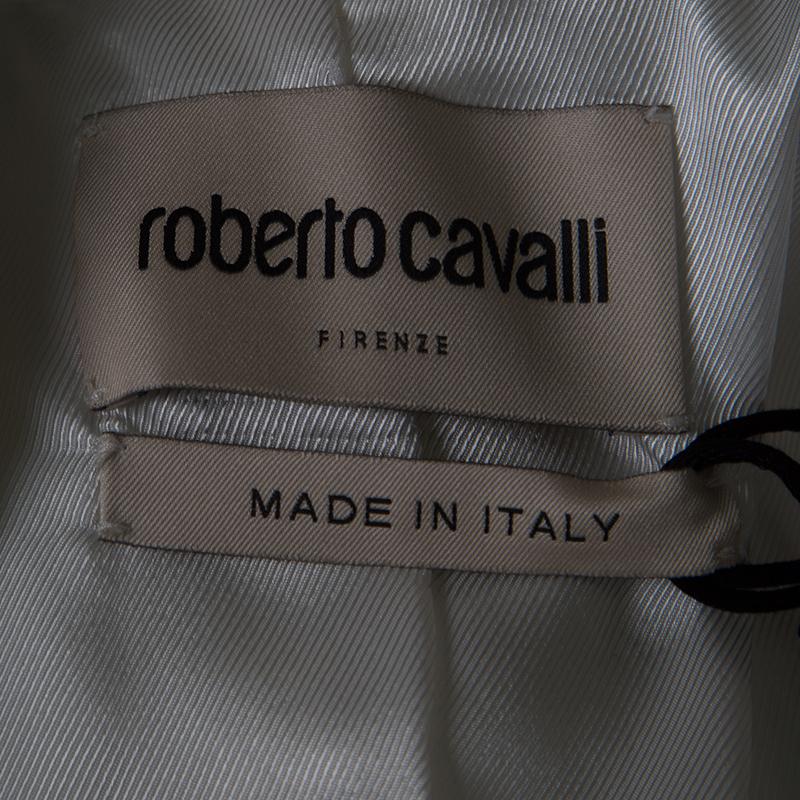 Women's Roberto Cavalli Firenze Off White Tailored Blazer M