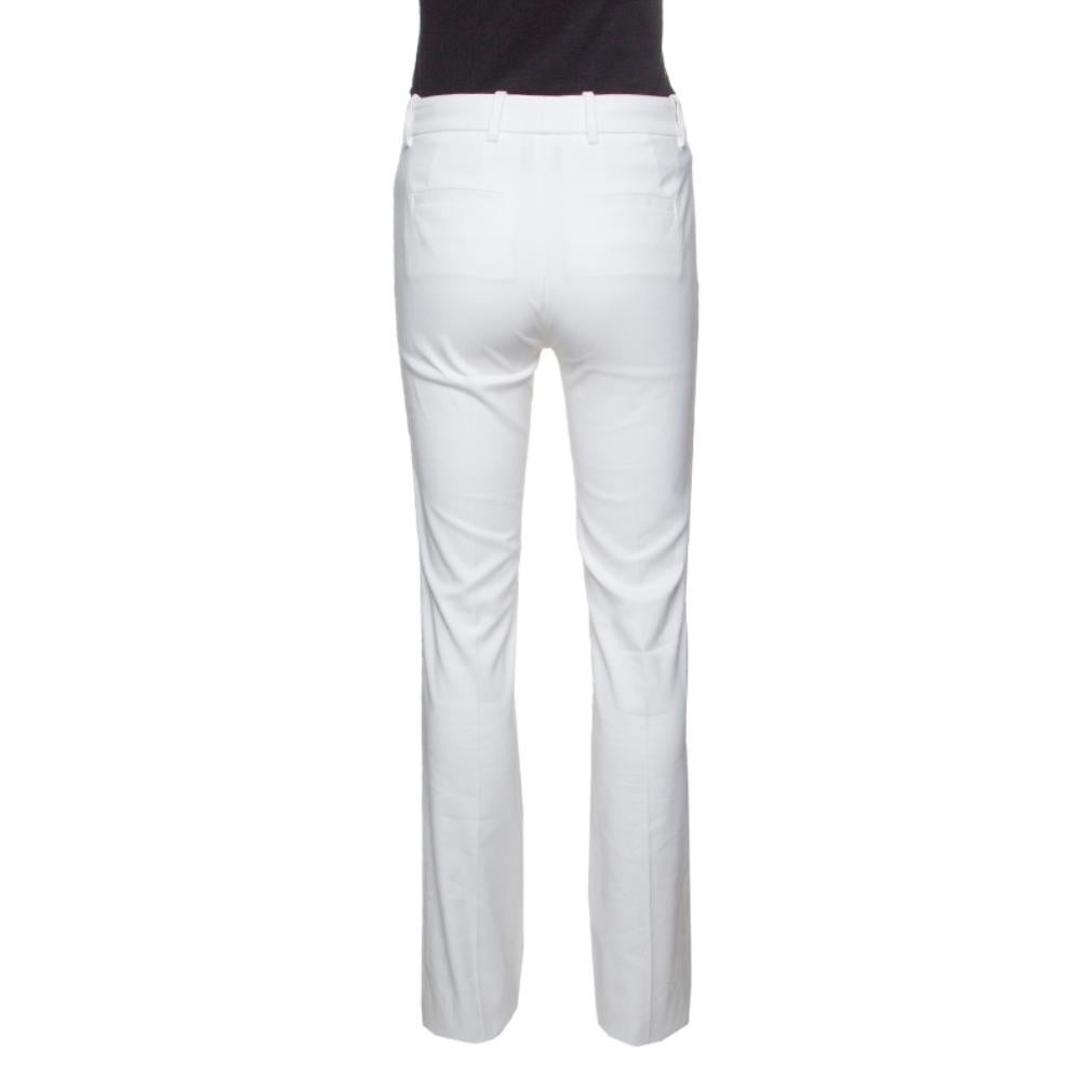 These white pants from Roberto Cavalli are perfect for your unique style. The pants are made of cotton and feature a straight fit design with a high waist. They are sure to give you a great fit!

Includes: The Luxury Closet Packaging, Original Tag

