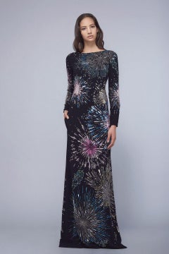 Roberto Cavalli *Firework* Fully Embellished Black Dress Gown It 46 - US 10/12