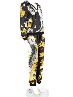 Roberto Cavalli Floral Print Jacket & Trousers Set Size M