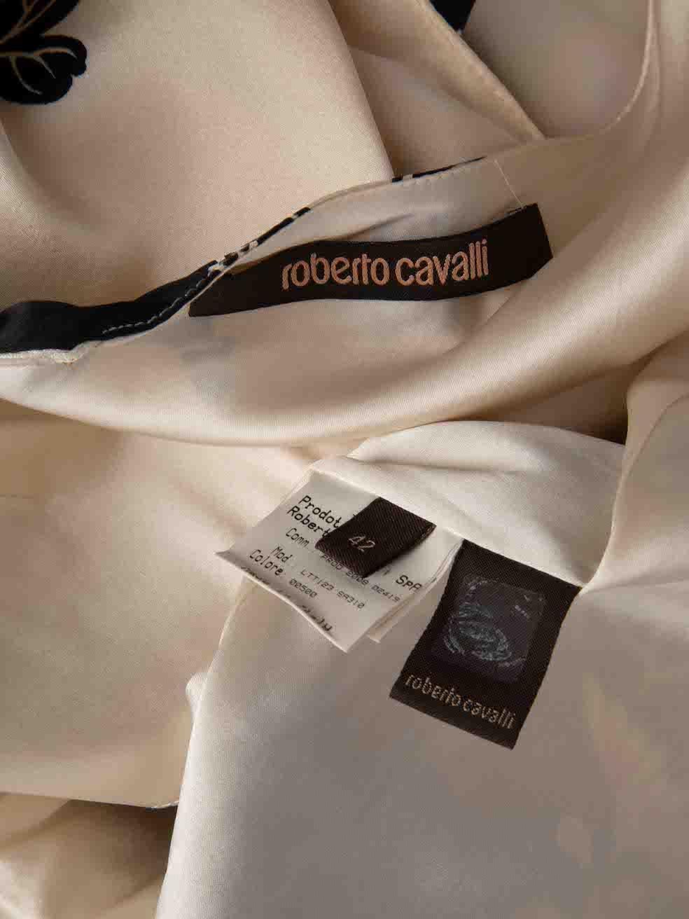 Roberto Cavalli Floral Print Lace Trim Mini Dress Size M For Sale 2
