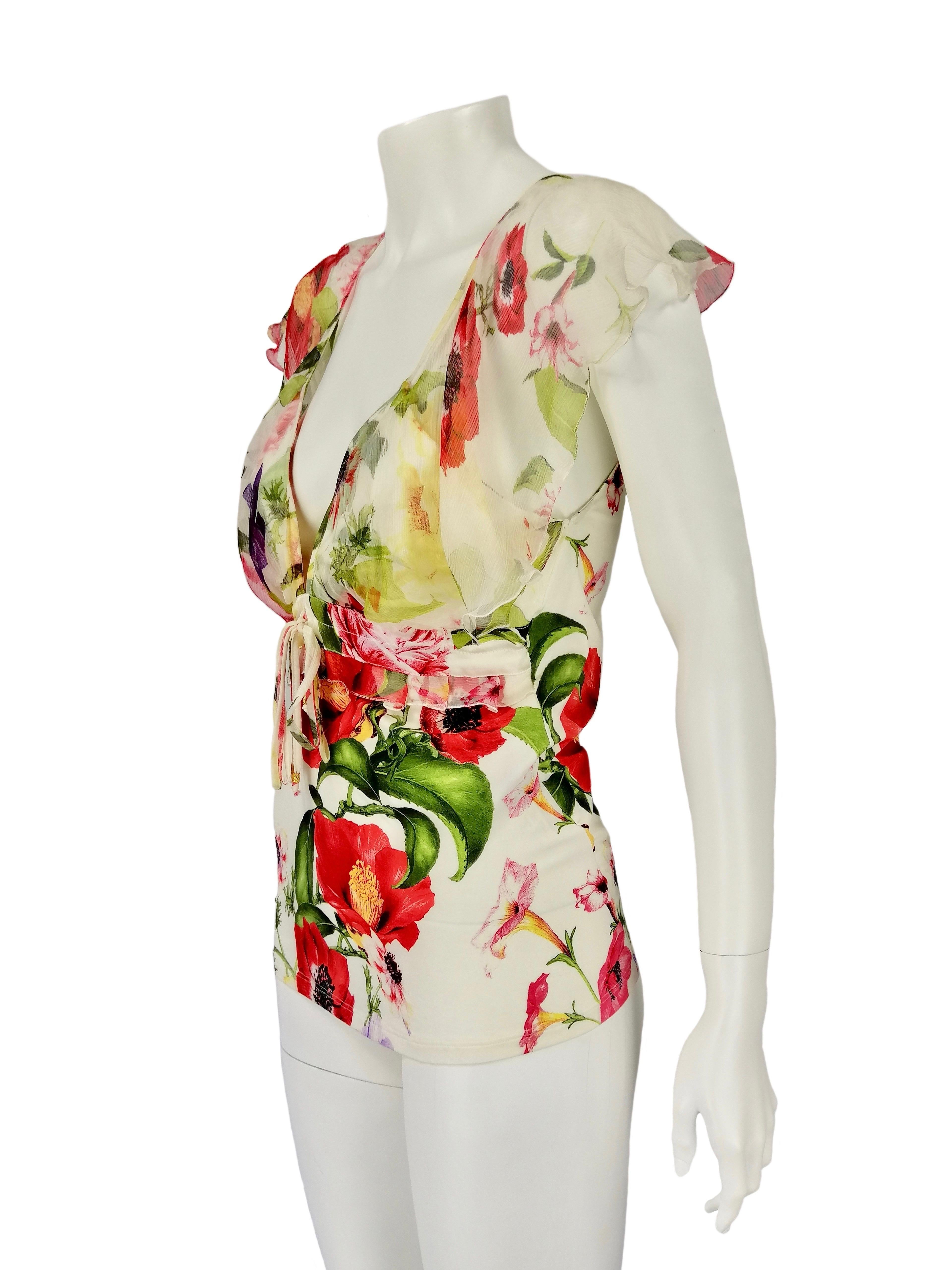 ROBERTO CAVALLI Hemd mit Blumenmuster im Angebot 1