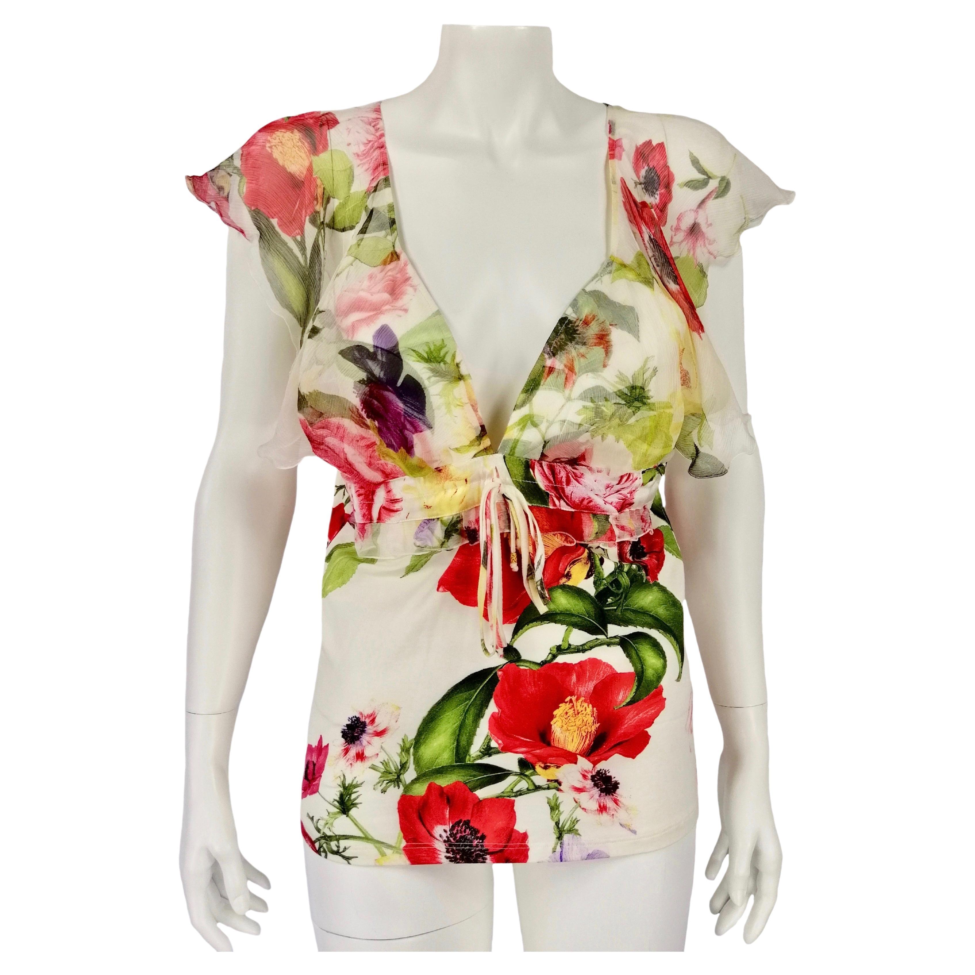 ROBERTO CAVALLI floral shirt For Sale