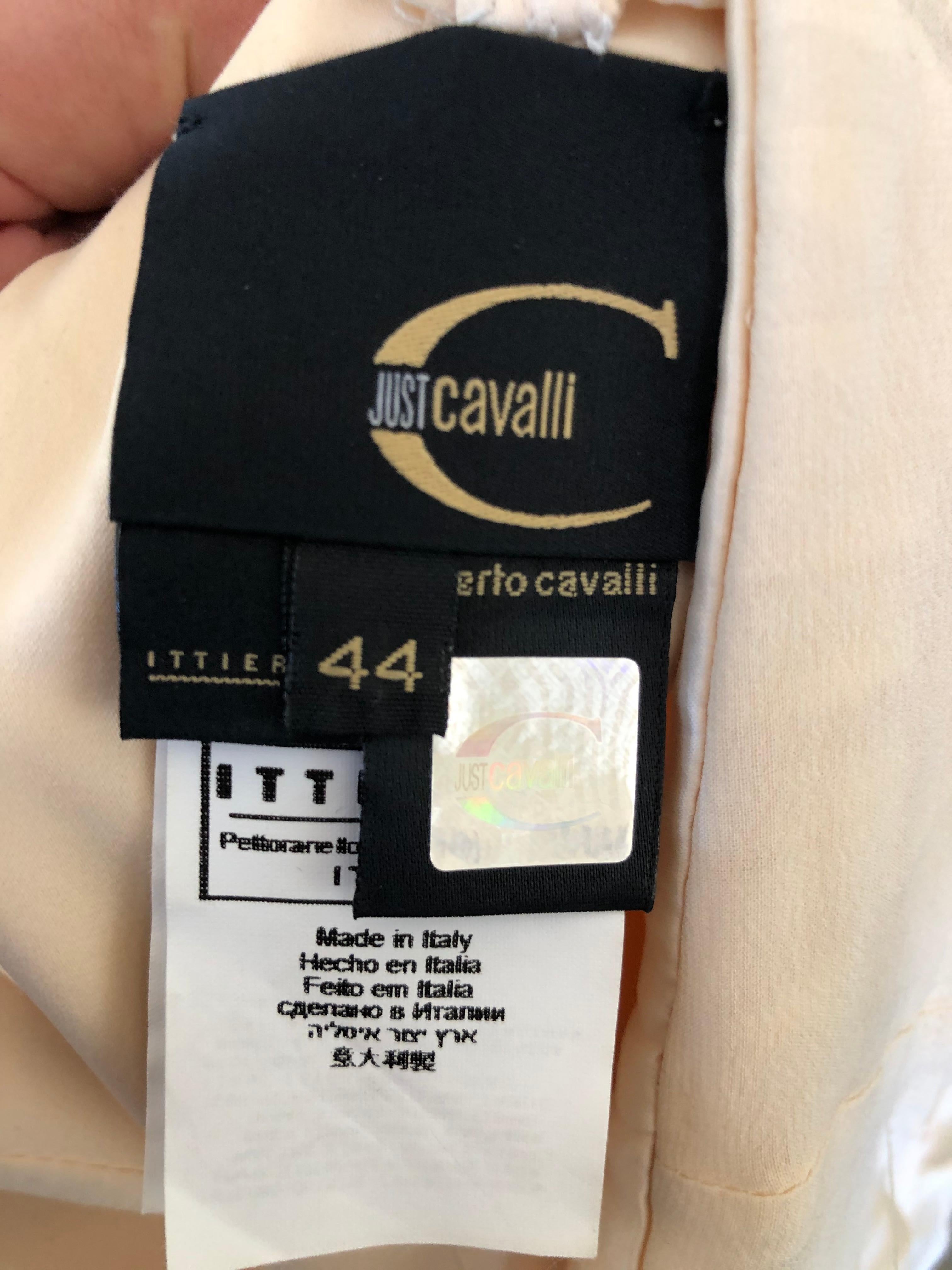 Roberto Cavalli for Just Cavalli Ivory Ruffled Corset  In Good Condition In Cloverdale, CA
