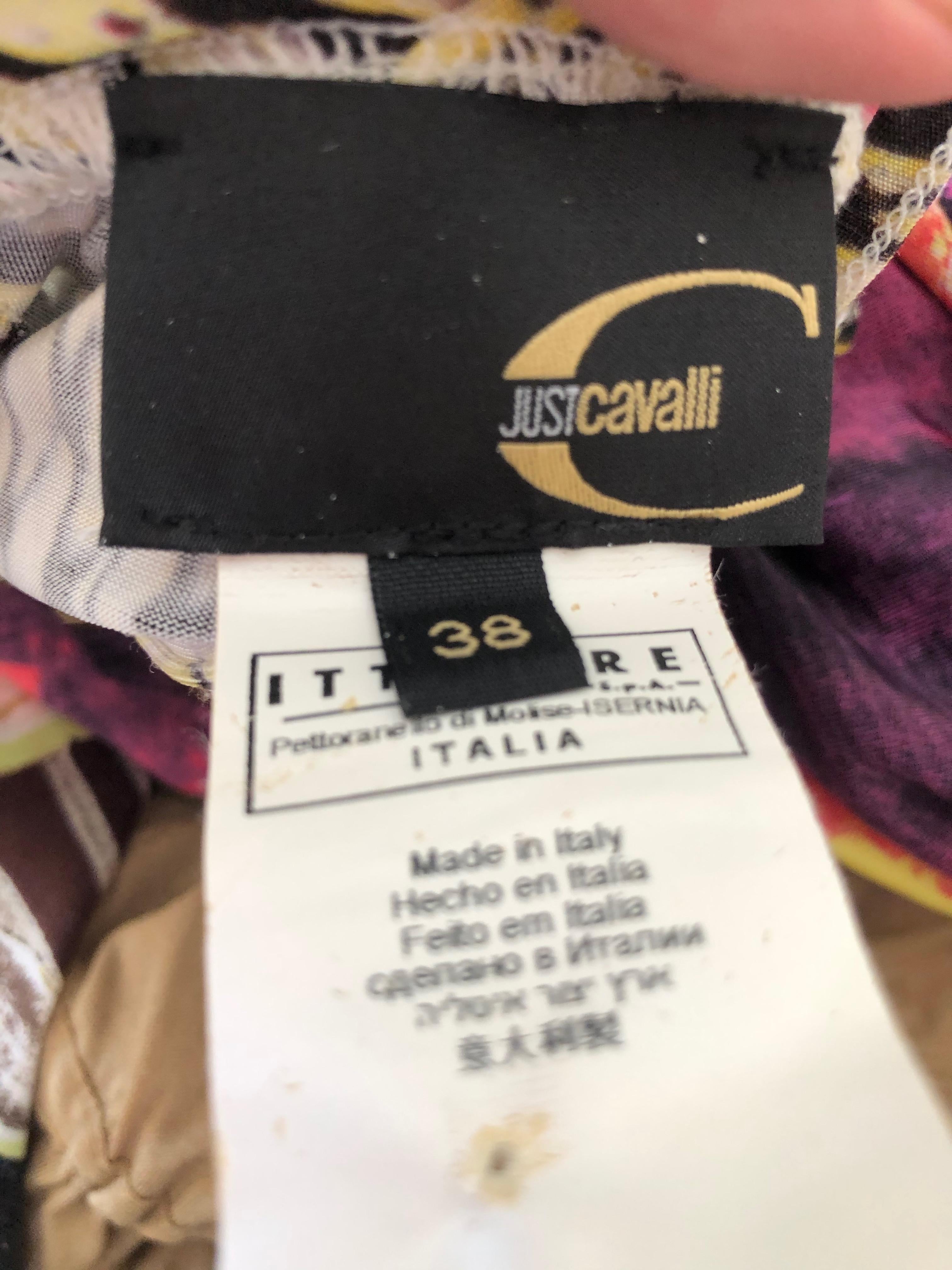 Roberto Cavalli for Just Cavalli Reptile Print Mini Dress with Skater Skirt  For Sale 4