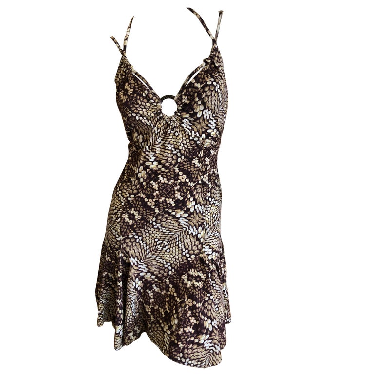 Roberto Cavalli for Just Cavalli Reptile Print Mini Dress with