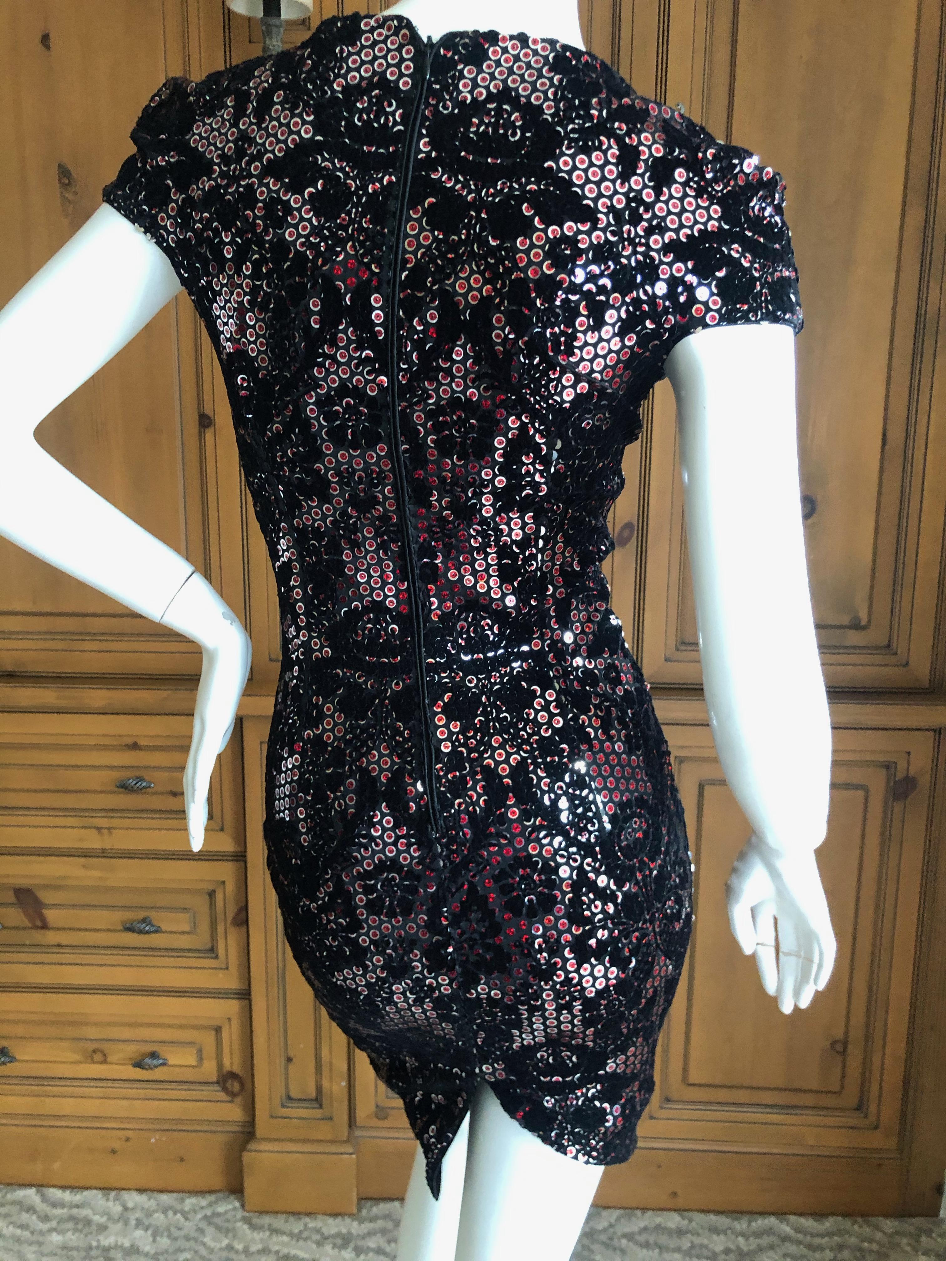 Roberto Cavalli for Just Cavalli Sequin Devore Velvet Bodycon Mini Dress
This is so pretty, with a lot of stretch.
Size XXS
Bust 34