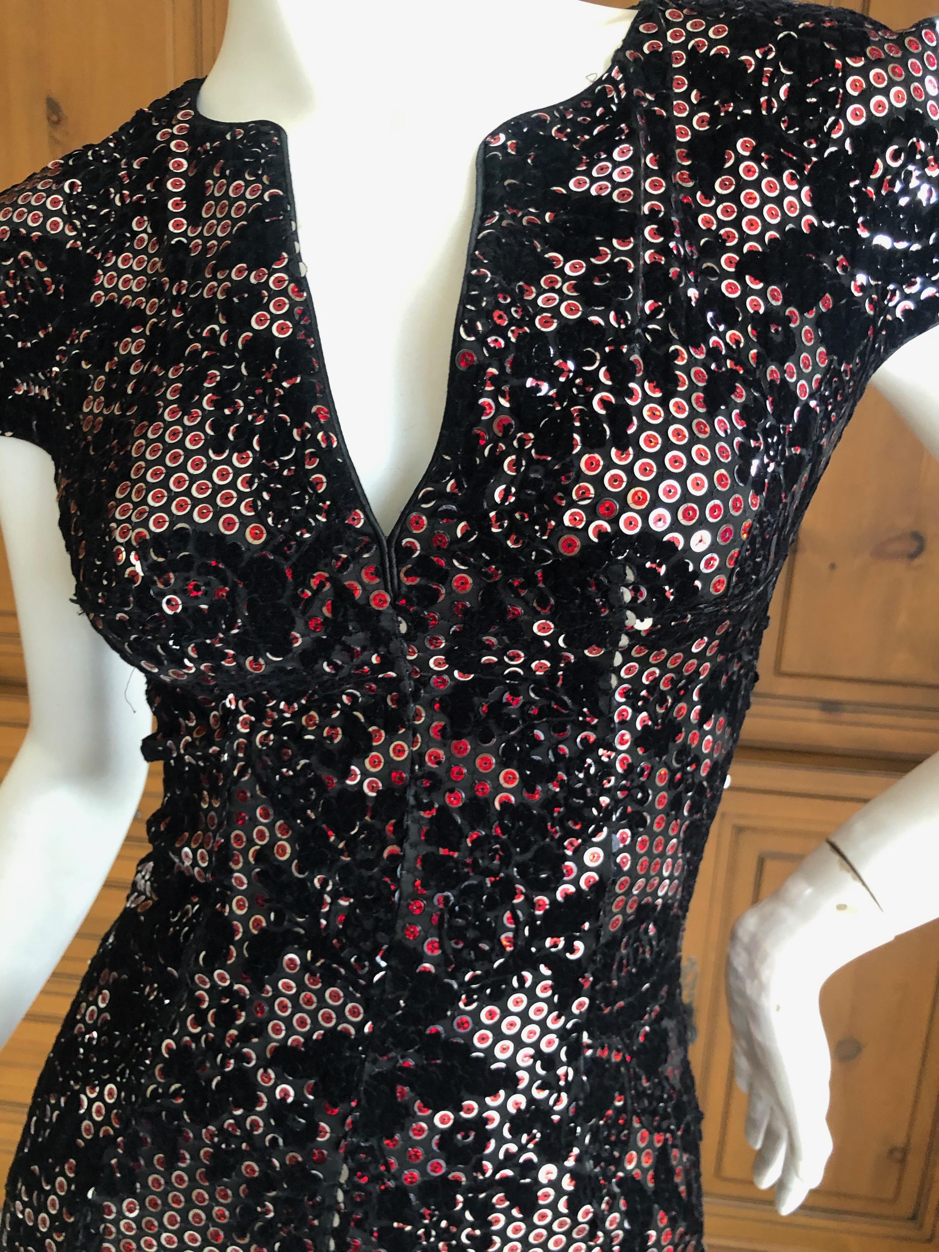 Women's or Men's Roberto Cavalli for Just Cavalli Sequin Devore Velvet Bodycon Mini Dress