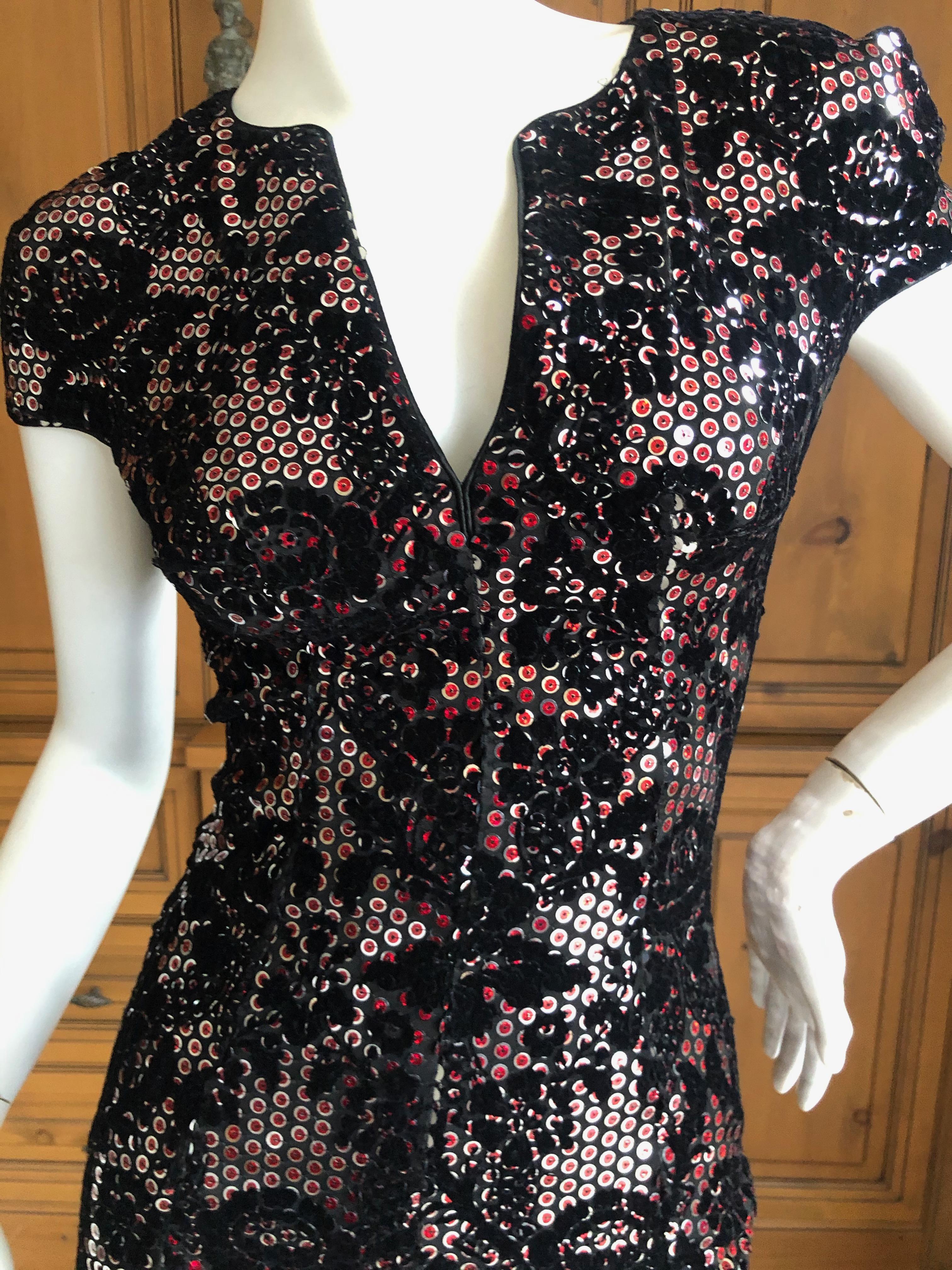 Roberto Cavalli for Just Cavalli Sequin Devore Velvet Bodycon Mini Dress 2