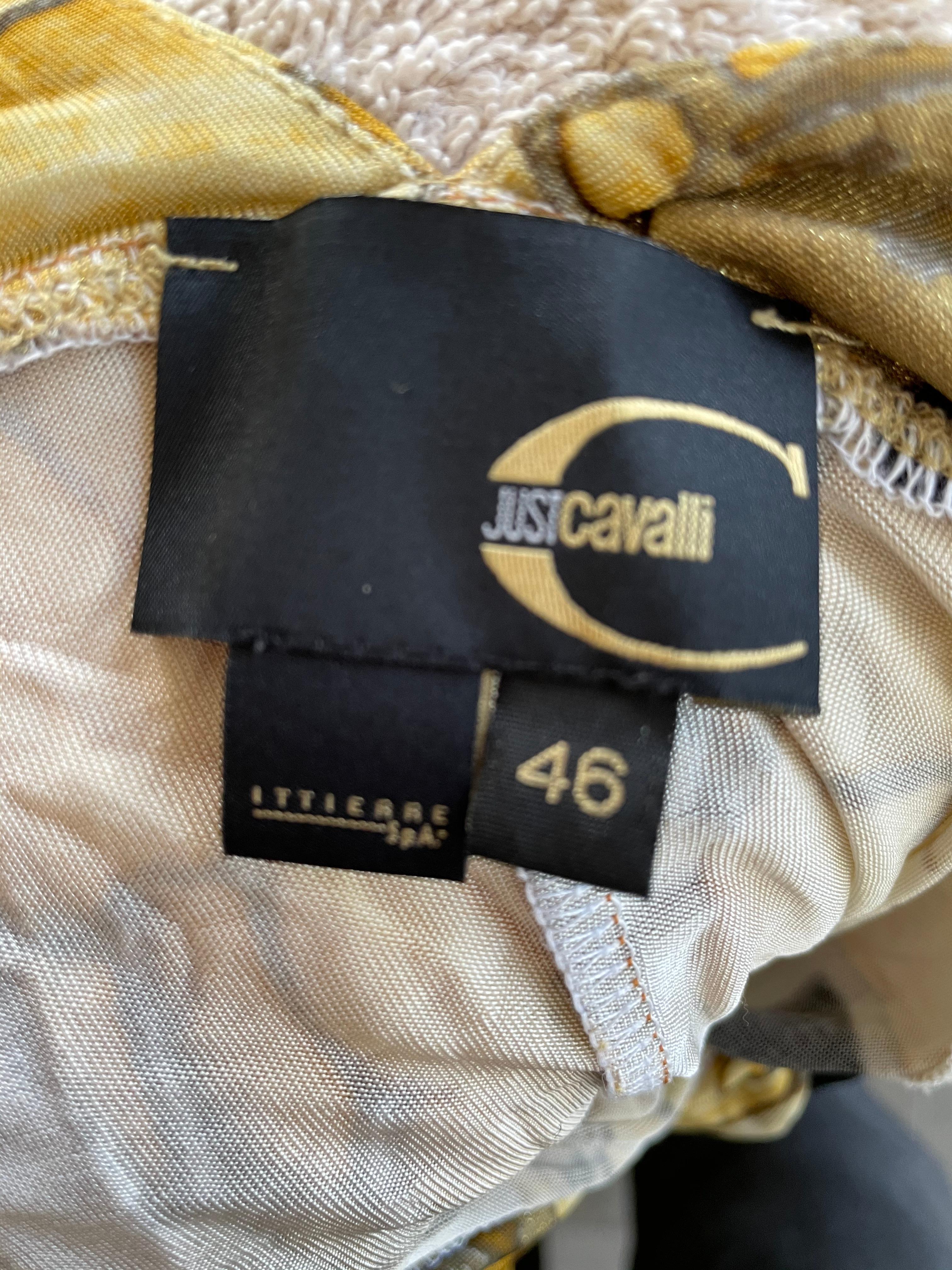 Roberto Cavalli for Just Cavalli Snake Print Dress with Brass Rings For Sale 2