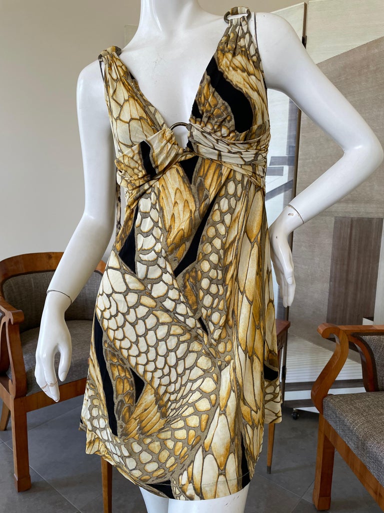 Roberto Cavalli for Just Cavalli Snake Print Dress with Brass Rings For  Sale at 1stDibs | roberto cavalli snake dress, roberto cavalli snake print  dress, roberto cavalli ring