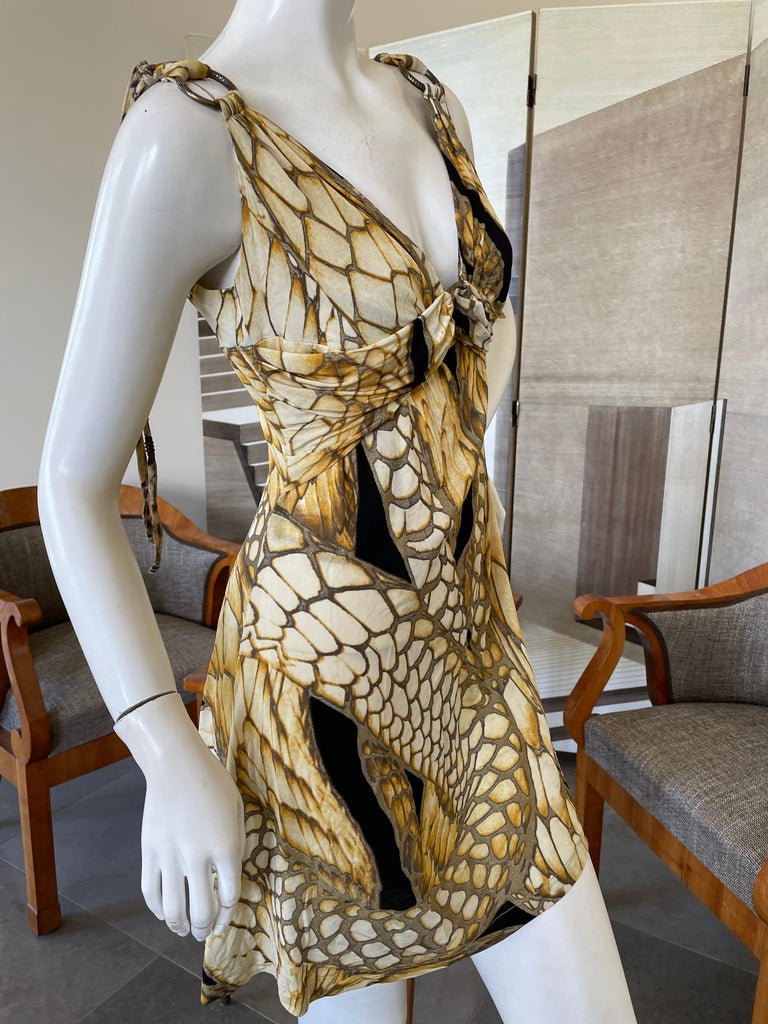 Roberto Cavalli for Just Cavalli Snake Print Dress with Brass Rings For  Sale at 1stDibs | roberto cavalli snake dress, roberto cavalli snake print  dress, roberto cavalli ring