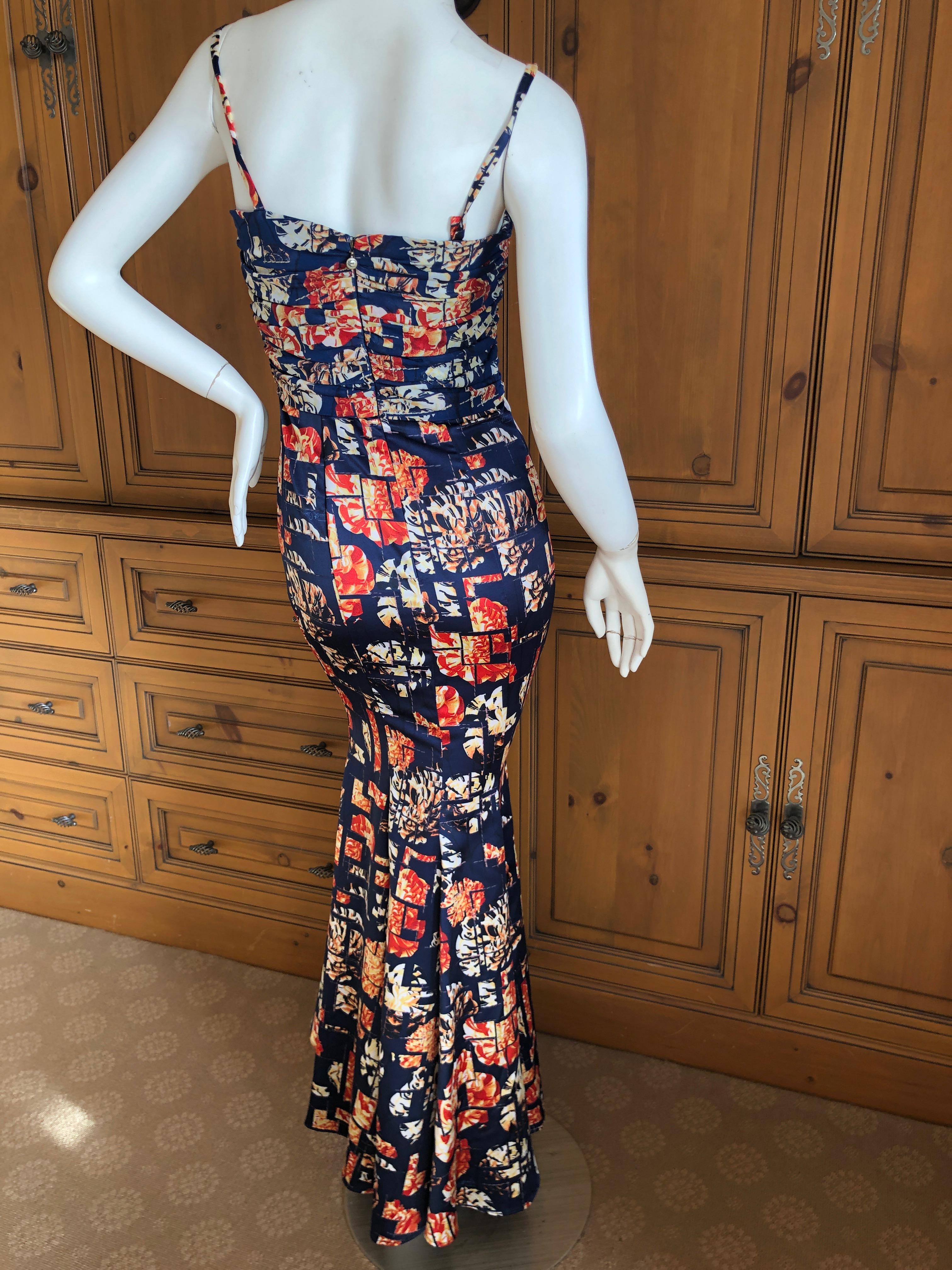 Roberto Cavalli for Just Cavalli  Vintage Floral Evening Dress For Sale 1